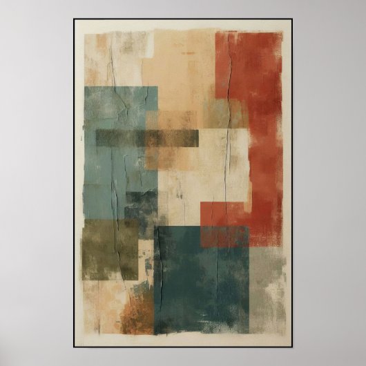 線形バランスおよび型枠抽象芸術 ポスター (正面)
