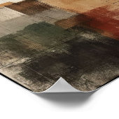 線形バランスおよび型枠抽象芸術 ポスター (角)