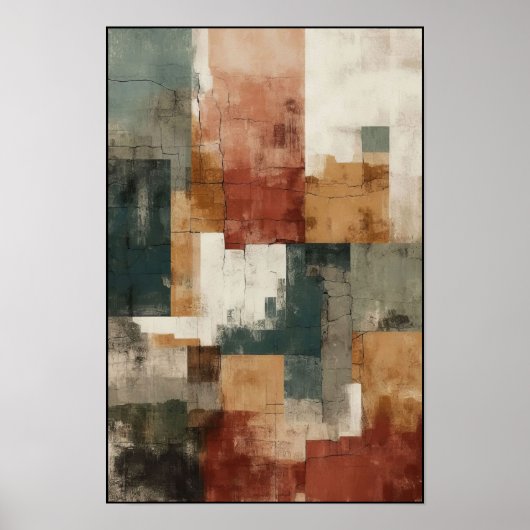線形バランスおよび型枠抽象芸術 ポスター (正面)