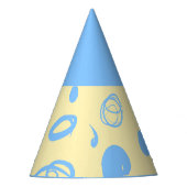 線形パターンとスポットデザインパーティーハット パーティーハット (正面)