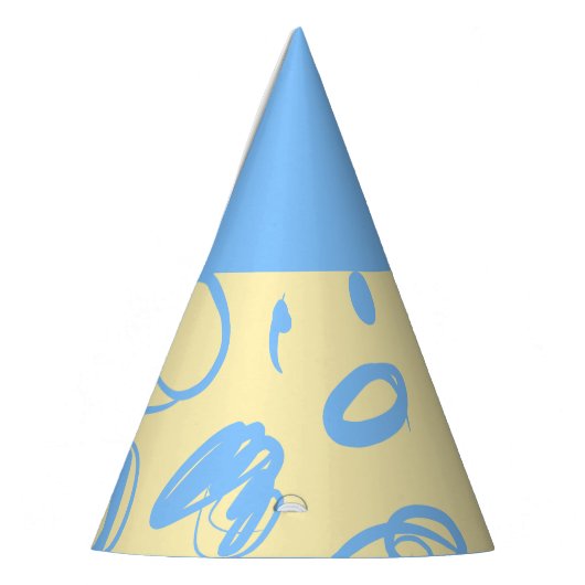 線形パターンとスポットデザインパーティーハット パーティーハット (左)