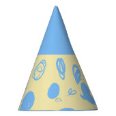 線形パターンとスポットデザインパーティーハット パーティーハット (右)