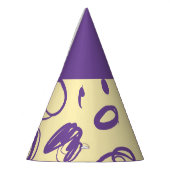 線形パターンとスポットデザインパーティー帽子 パーティーハット (左)