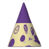 線形パターンとスポットデザインパーティー帽子 パーティーハット (右)