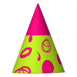 線形パターンとスポットデザインパーティー帽子 パーティーハット