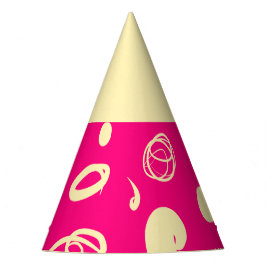 線形パターンとスポットデザインパーティー帽子 パーティーハット