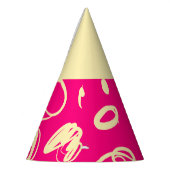 線形パターンとスポットデザインパーティー帽子 パーティーハット (左)