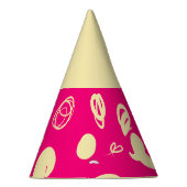 線形パターンとスポットデザインパーティー帽子 パーティーハット (右)