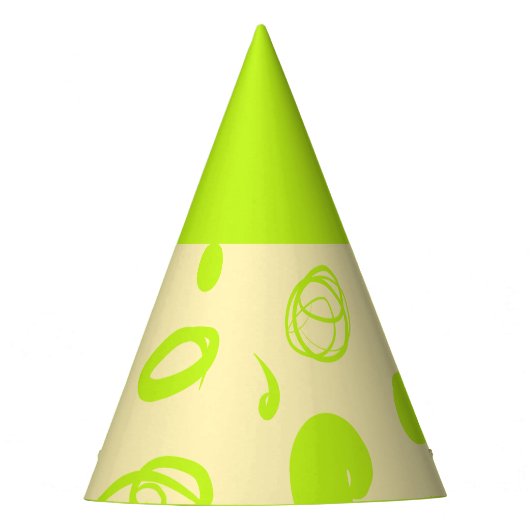 線形パターンとスポットデザインパーティー帽子 パーティーハット (正面)