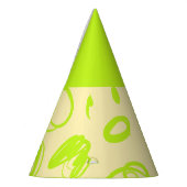 線形パターンとスポットデザインパーティー帽子 パーティーハット (左)