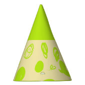 線形パターンとスポットデザインパーティー帽子 パーティーハット (右)