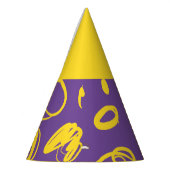 線形パターンとスポットデザインパーティー帽子 パーティーハット (左)