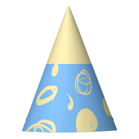 線形パターンとスポットデザインパーティー帽子 パーティーハット (正面)