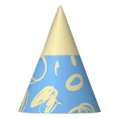 線形パターンとスポットデザインパーティー帽子 パーティーハット (左)