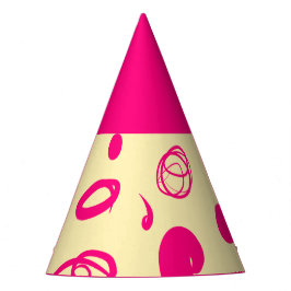 線形パターンとスポットデザインパーティー帽子 パーティーハット