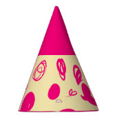 線形パターンとスポットデザインパーティー帽子 パーティーハット (右)