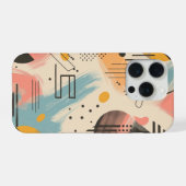 線形パターンのある抽象的な背景 iPhoneケース (裏面横)