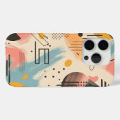 線形パターンの抽象芸術背景 Case-Mate iPhoneケース (裏面 (横))