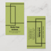線形ラインビジネスカード、オリーブグリーン 名刺 (正面/裏面)