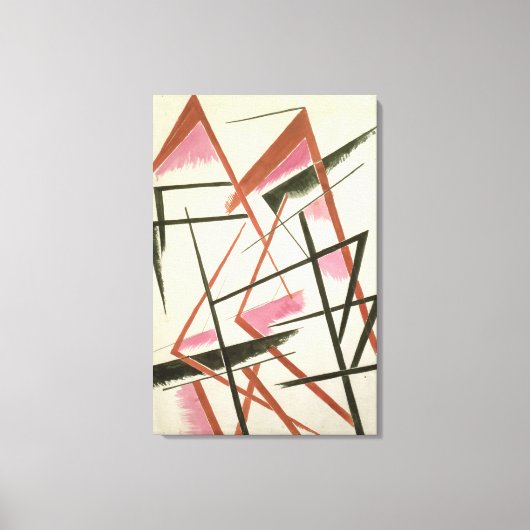 線形建築, c.1921 (痛風紙) キャンバスプリント (正面)