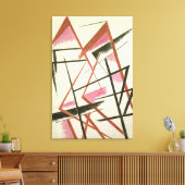 線形建築, c.1921 (痛風紙) キャンバスプリント (インサイチュ (リビング))