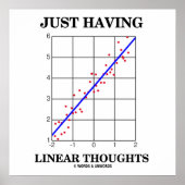 線形思考を持つだけで統計の回帰ユーモア ポスター (正面)