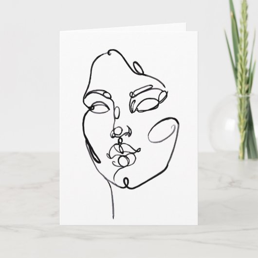 線形思考 – 顔 カード (正面)