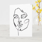 線形思考 – 顔 カード (黄色い花)