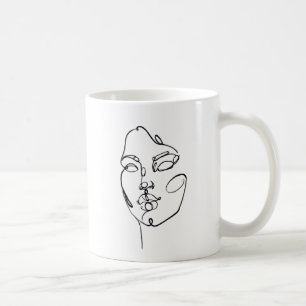 線形思考-顔 コーヒーマグカップ