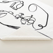 線形思考 – 顔 シェルパブランケット (3/4)