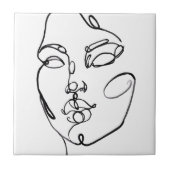 線形思考 – 顔 タイル (正面)