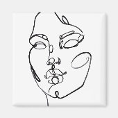 線形思考 – 顔 マグネット (正面)