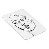 線形思考 – 顔 マグネット (右側)