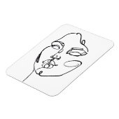 線形思考 – 顔 マグネット (左側)