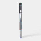 線形抽象芸術幾何学的イリュージョン iPhone 16ケース (左側面)