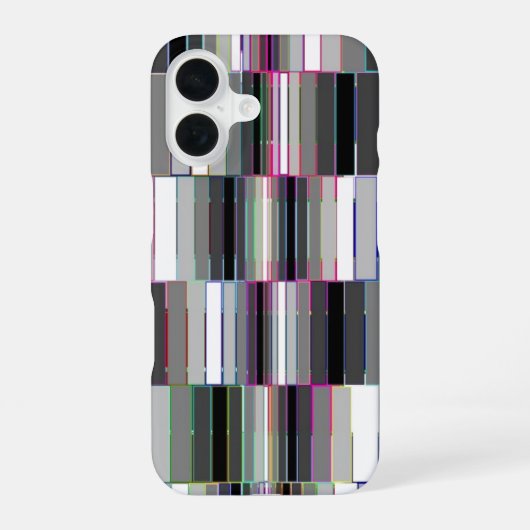 線形抽象芸術幾何学的イリュージョン iPhone 16ケース (裏面)
