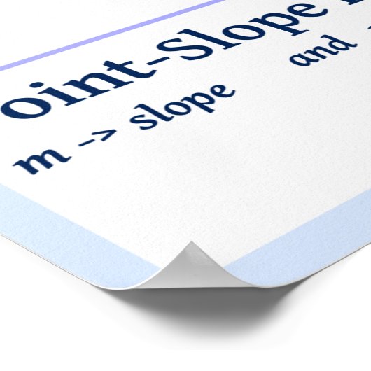 線形方程式の勾配式 ポスター (角)