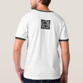 線形突進のオップアートのサイケデリックなTシャツ Tシャツ (裏面)