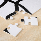 線形説得I:抽象芸術ブラック&ホワイト ジグソーパズル (側面)