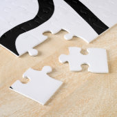 線形説得I:抽象芸術ブラック&ホワイト ジグソーパズル (側面)