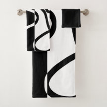 線形説得I:抽象芸術ブラック&ホワイト