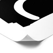 線形説得I:抽象芸術ブラック&ホワイト ポスター (角)