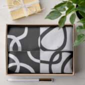 線形説得I:抽象芸術ブラック&ホワイト 薄葉紙 (ギフト)