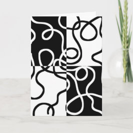 線形説得II:抽象芸術ブラック&ホワイト カード