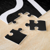 線形説得II:抽象芸術ブラック&ホワイト ジグソーパズル (側面)