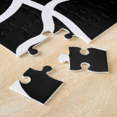 線形説得II:抽象芸術ブラック&ホワイト ジグソーパズル (側面)