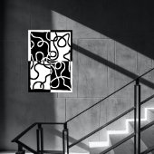 線形説得II:抽象芸術ブラック&ホワイト ポスター