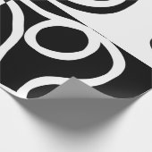 線形説得II:抽象芸術ブラック&ホワイト ラッピングペーパー (角)