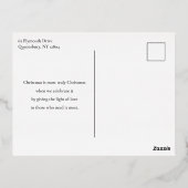 線描金ゴールド松の写真 箔シーズンポストカード (裏面)