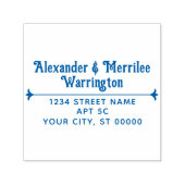 線数々の名、区切り記号の付いた差出人住所#1 セルフインキングスタンプ (デザイン)